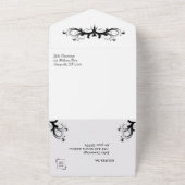 Classy Black and White Tri Fold UAwg Wedding All In One Einladung (Außenbereich)