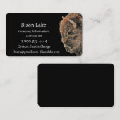 Classy Black Bison, Buffalo Business Card Visitenkarte (Vorne/Hinten)