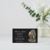 Classy Black Bison, Buffalo Business Card Visitenkarte (Stehend Vorderseite)