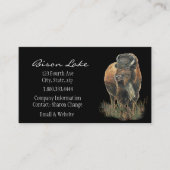 Classy Black Bison, Buffalo Business Card Visitenkarte (Vorderseite)