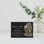 Classy Black Bison, Buffalo Business Card Visitenkarte (Stehend Vorderseite)