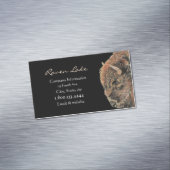 Classy Black Bison, Buffalo Wildlife Art Magnetische Visitenkarte (Beispiel)