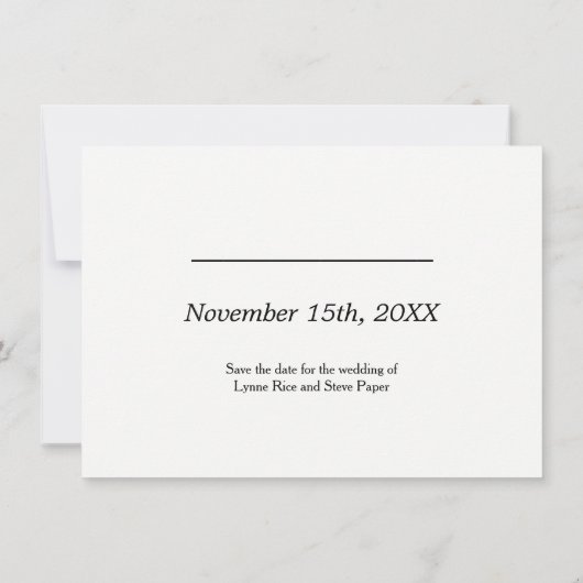 Classy Black Border Save the Date (Rückseite)