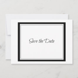 Classy Black Border Save the Date
