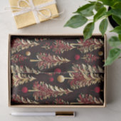 Classy Black, Burgundy und Gold Weihnachtsbaumen Seidenpapier (Geschenk)