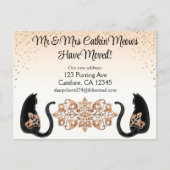 Classy Black Cat, Wir haben uns bewegt, neue Adres Postkarte (Vorderseite)
