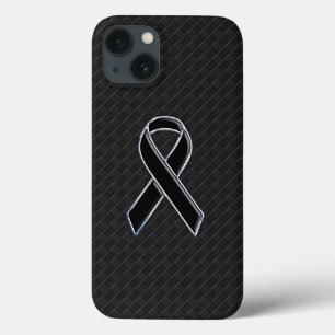 Classy Black Chrome Style Ribbon-Bewusstsein Case-Mate iPhone Hülle