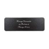 Classy Black Damask Address Labels (Vorne)