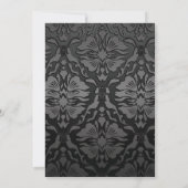 Classy Black Damask Einladung (Rückseite)