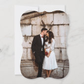 Classy Black Foto Wedding Einladung (Rückseite)