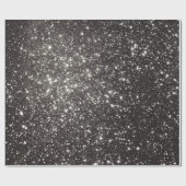 Classy Black Glitzer Shiny Glimmer Glamour Geschenkpapier (Flach)