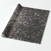 Classy Black Glitzer Shiny Glimmer Glamour Geschenkpapier (Ungerollt)