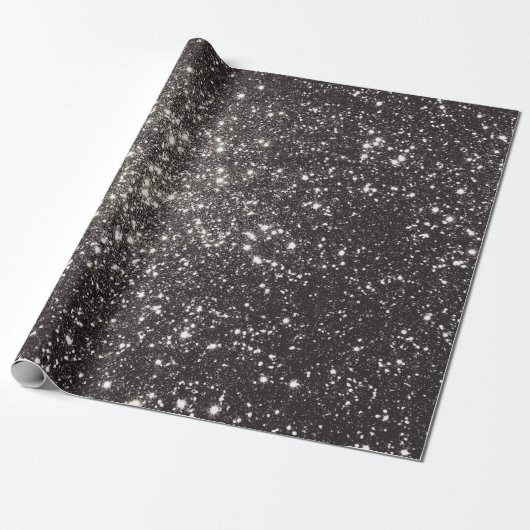 Classy Black Glitzer Shiny Glimmer Glamour Geschenkpapier (Ungerollt)