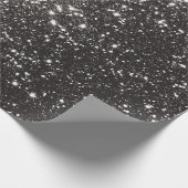 Classy Black Glitzer Shiny Glimmer Glamour Geschenkpapier (Ecke)