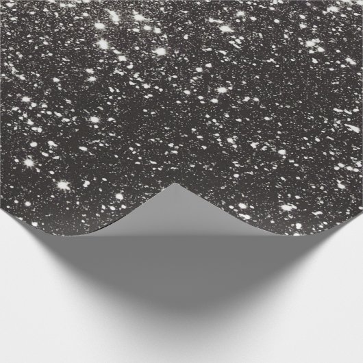 Classy Black Glitzer Shiny Glimmer Glamour Geschenkpapier (Ecke)
