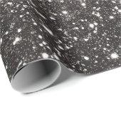 Classy Black Glitzer Shiny Glimmer Glamour Geschenkpapier (Rolleneckpunkt)