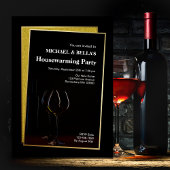 Classy Black Gold Glitzer Housewarming Party