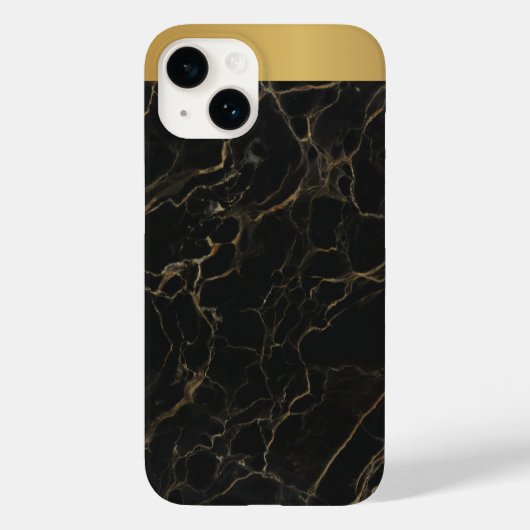 Classy Black Gold Marmor Muster iPhone / Android Case-Mate iPhone Hülle (Rückseite)