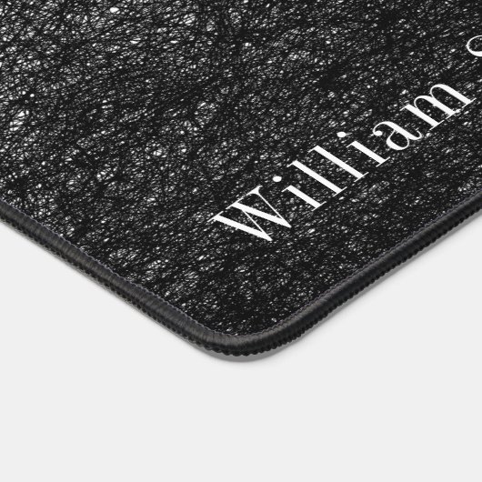 Classy Black Graphite Stift Gezeichnet Schreibtischunterlage (Ecke)