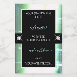 Classy Black Ice Blue Brilliants Produktetikett Lebensmitteletikett