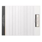 Classy Black Ivory Lined Notizblock (Vorderseite)