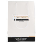 Classy Black Ivory Mittlere Geschenktüte (Rückseite)