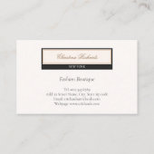 Classy Black Ivory Vielen Dank Visitenkarte (Rückseite)