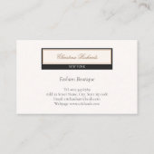 Classy Black Ivory Visitenkarte (Rückseite)