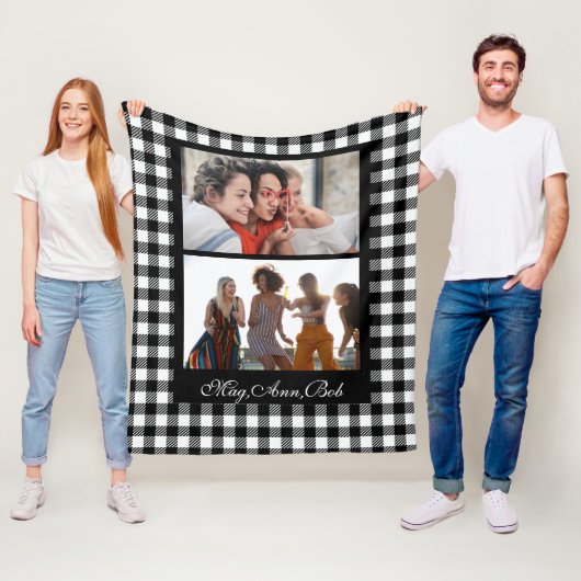 Classy Black Personalisiert Friends Foto und Namen Fleecedecke (Beispiel)