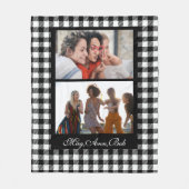 Classy Black Personalisiert Friends Foto und Namen Fleecedecke (Vorderseite)