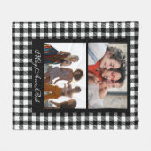 Classy Black Personalisiert Friends Foto und Namen Fleecedecke (Vorderseite (Horizontal))