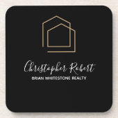 Classy Black Real Anwesen Getränkeuntersetzer (Vorderseite)