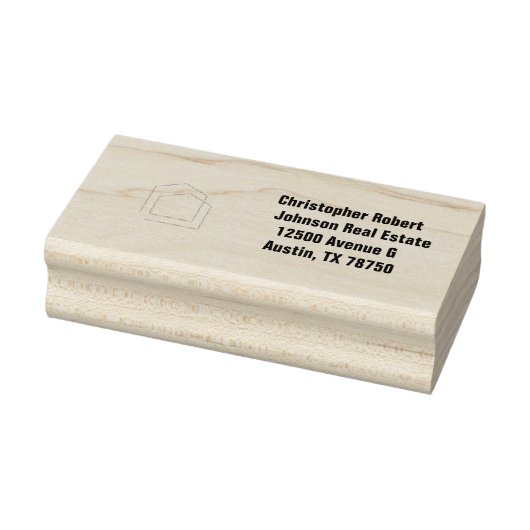 Classy Black Real Anwesen Gummistempel (Stempel)