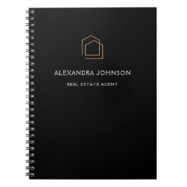 Classy Black Real Anwesen Notizblock