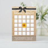 Classy Black Ribbon Sonnenblume Burlap Bridal Bing (Stehend Vorderseite)