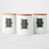 Classy Black Shiny Ice Blue Logo-Label Lebensmitteletikett (Flaschen)