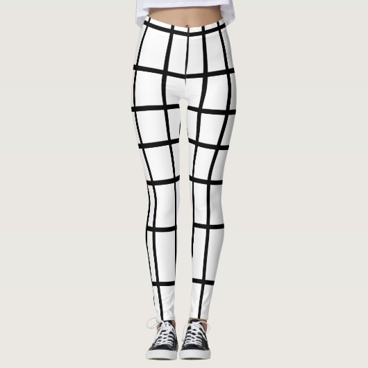 Classy Black Stripe Leggings (Vorderseite)
