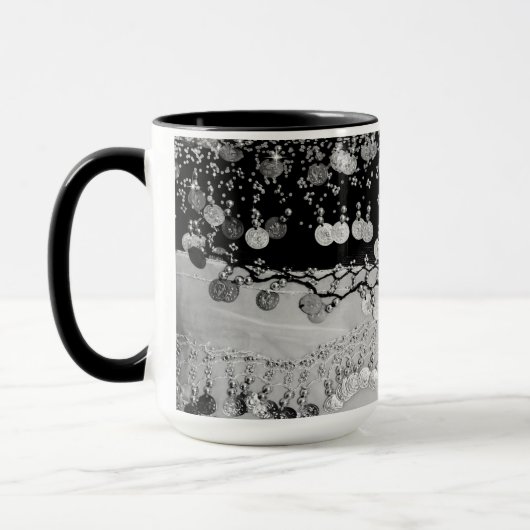 Classy Black und Silver Sinti und Roma Scarf Tasse (Links)