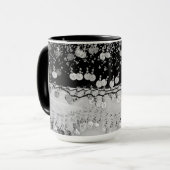 Classy Black und Silver Sinti und Roma Scarf Tasse (Vorderseite Links)
