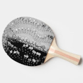 Classy Black und Silver Sinti und Roma Scarf Tischtennis Schläger (Seitenansicht)