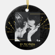 Classy Black Velvet Gold Feuerwerk Erste Weihnacht