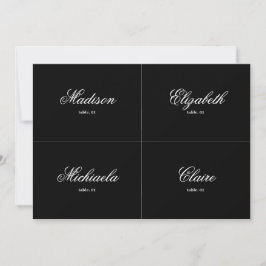 Classy Black Wedding Platzkarte DIY
