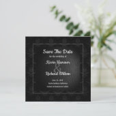Classy Black Wedding speichern das Datum Save The Date (Stehend Vorderseite)