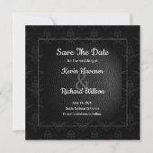 Classy Black Wedding speichern das Datum Save The Date (Vorderseite)