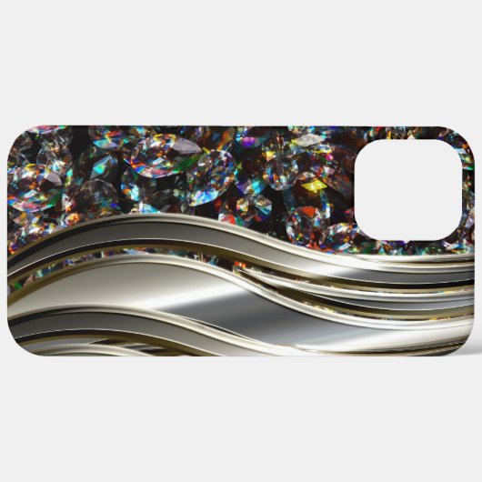 Classy Bling Diamond Jewel Metallic Case-Mate iPhone Hülle (Hinten (horizontal))