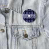 Classy Blue Baroque Muster von Leah G - Hubs Button (Beispiel)