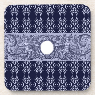 Classy Blue Baroque Muster von Leah G - Hubs Getränkeuntersetzer