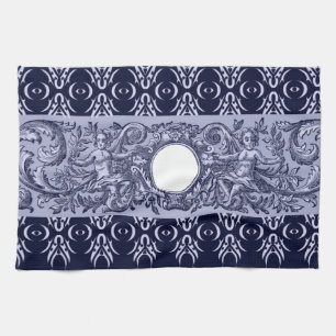 Classy Blue Baroque Muster von Leah G - Hubs Handtuch