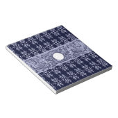 Classy Blue Baroque Muster von Leah G - Hubs Notizblock (angewinkelt)