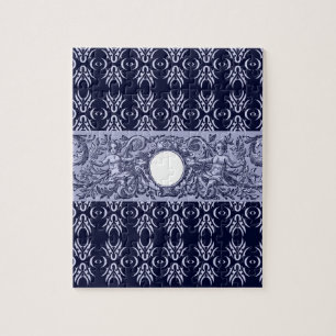 Classy Blue Baroque Muster von Leah G - Hubs Puzzle